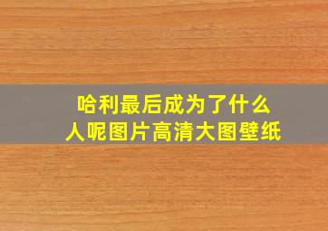 哈利最后成为了什么人呢图片高清大图壁纸