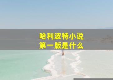 哈利波特小说第一版是什么