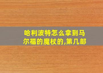 哈利波特怎么拿到马尔福的魔杖的,第几部