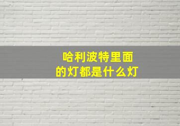 哈利波特里面的灯都是什么灯