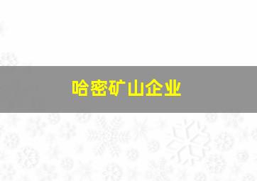 哈密矿山企业