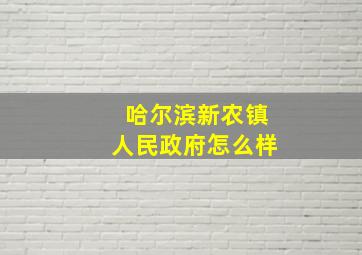 哈尔滨新农镇人民政府怎么样