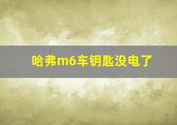 哈弗m6车钥匙没电了