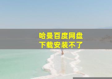 哈曼百度网盘下载安装不了