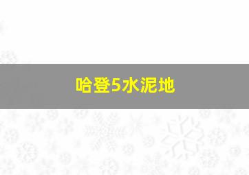 哈登5水泥地