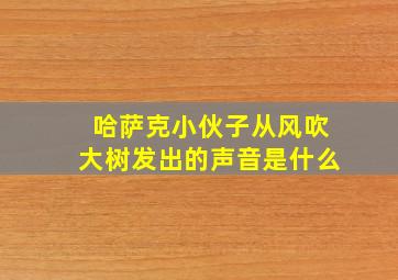 哈萨克小伙子从风吹大树发出的声音是什么