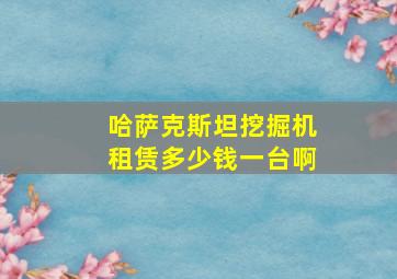 哈萨克斯坦挖掘机租赁多少钱一台啊