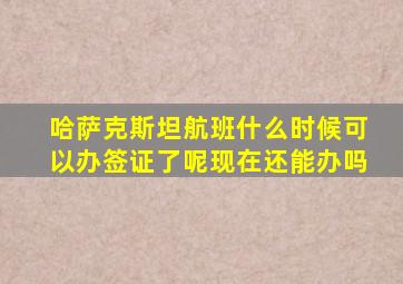 哈萨克斯坦航班什么时候可以办签证了呢现在还能办吗