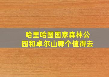 哈里哈图国家森林公园和卓尔山哪个值得去