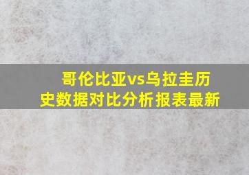 哥伦比亚vs乌拉圭历史数据对比分析报表最新