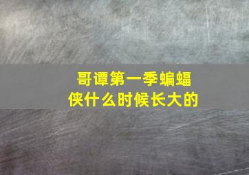 哥谭第一季蝙蝠侠什么时候长大的