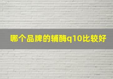 哪个品牌的辅酶q10比较好