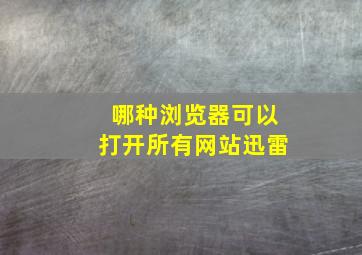 哪种浏览器可以打开所有网站迅雷