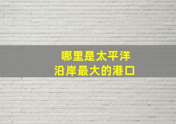 哪里是太平洋沿岸最大的港口