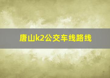 唐山k2公交车线路线