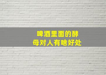 啤酒里面的酵母对人有啥好处