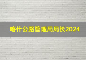 喀什公路管理局局长2024