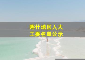 喀什地区人大工委名单公示