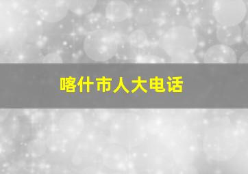 喀什市人大电话