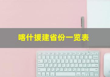 喀什援建省份一览表