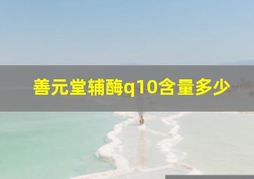 善元堂辅酶q10含量多少