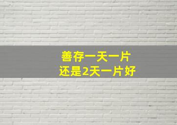 善存一天一片还是2天一片好