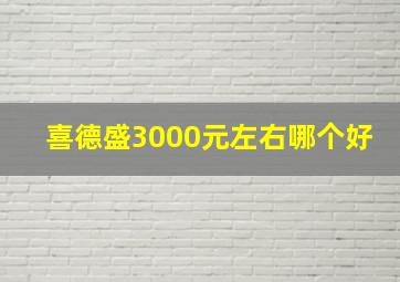 喜德盛3000元左右哪个好