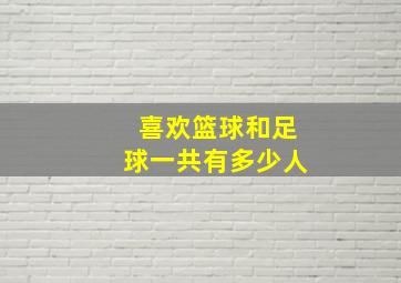 喜欢篮球和足球一共有多少人