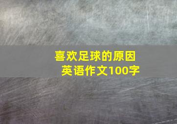 喜欢足球的原因英语作文100字