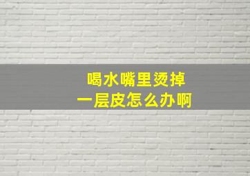 喝水嘴里烫掉一层皮怎么办啊