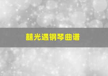 囍光遇钢琴曲谱