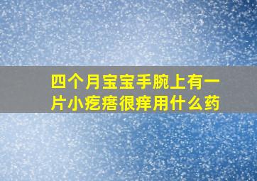 四个月宝宝手腕上有一片小疙瘩很痒用什么药