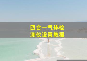 四合一气体检测仪设置教程