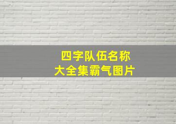 四字队伍名称大全集霸气图片