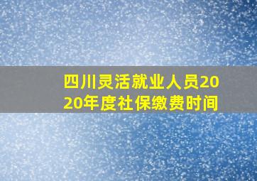 四川灵活就业人员2020年度社保缴费时间