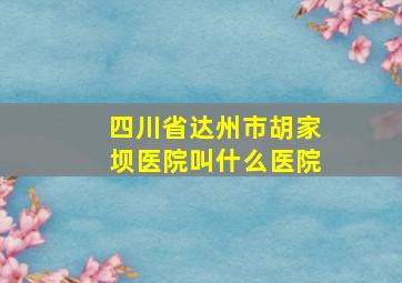 四川省达州市胡家坝医院叫什么医院