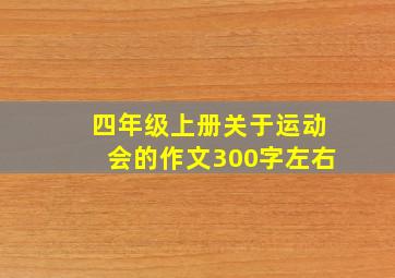 四年级上册关于运动会的作文300字左右