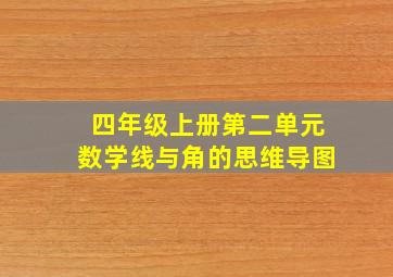 四年级上册第二单元数学线与角的思维导图