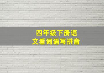 四年级下册语文看词语写拼音