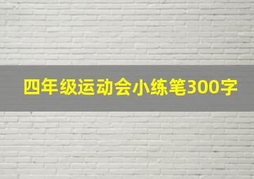 四年级运动会小练笔300字