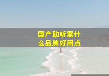 国产助听器什么品牌好用点