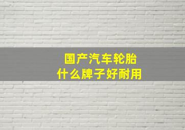 国产汽车轮胎什么牌子好耐用