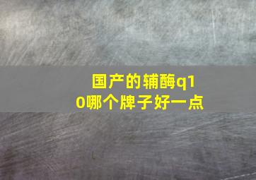 国产的辅酶q10哪个牌子好一点