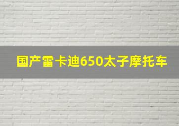 国产雷卡迪650太子摩托车