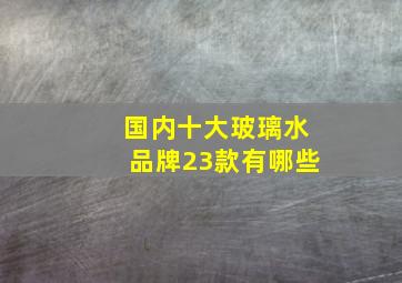 国内十大玻璃水品牌23款有哪些