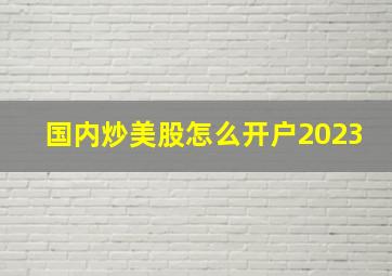 国内炒美股怎么开户2023