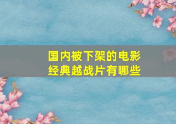 国内被下架的电影经典越战片有哪些