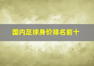 国内足球身价排名前十