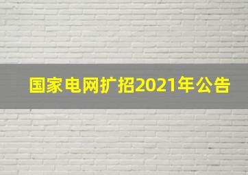 国家电网扩招2021年公告