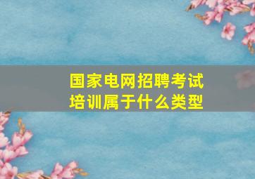 国家电网招聘考试培训属于什么类型